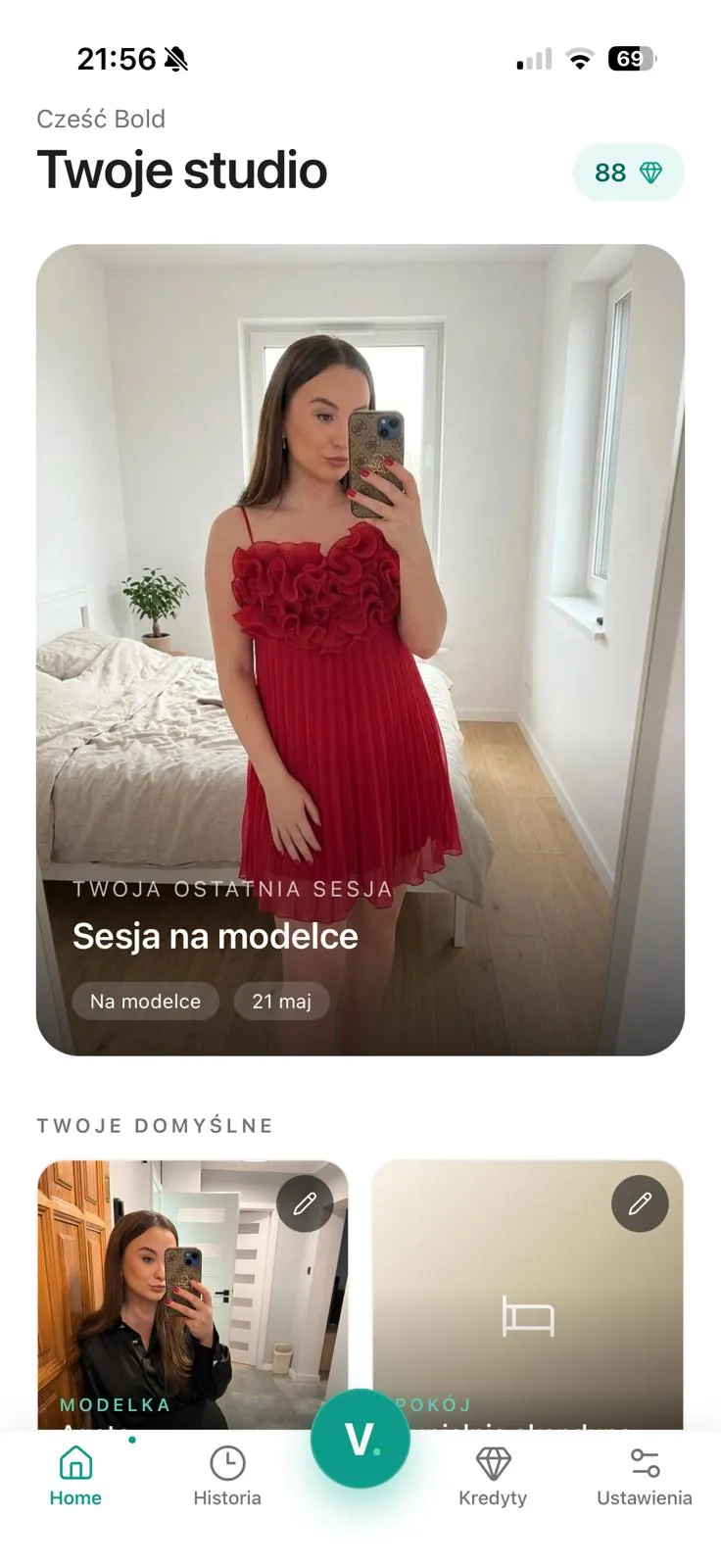 Ekran główny aplikacji Vougly